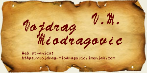 Vojdrag Miodragović vizit kartica